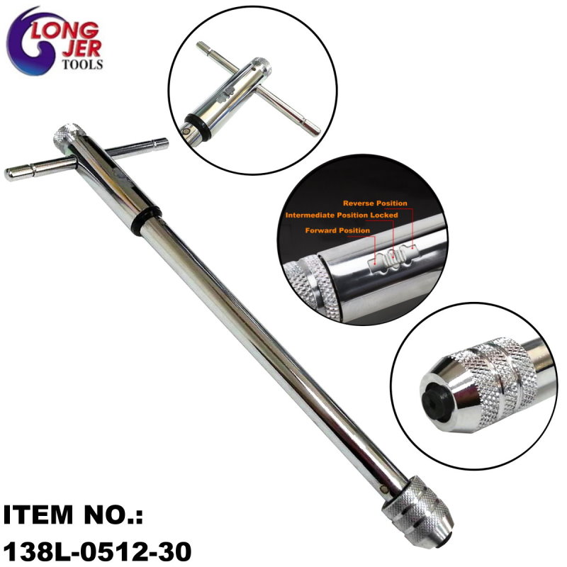T-HANDLE TAPPING THREADING TOOL REVERSIBLE RATCHET TAP WRENCH